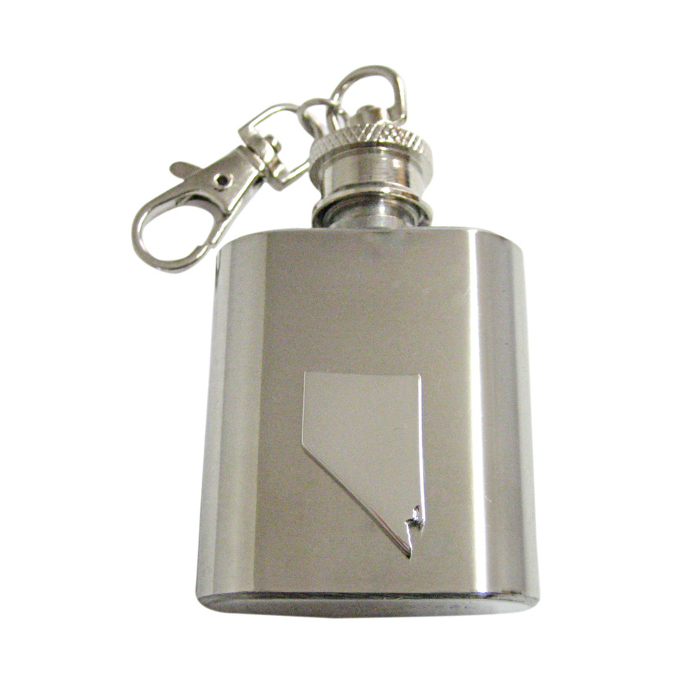 Nevada State Map Shape 1oz Keychain Flask - image 1